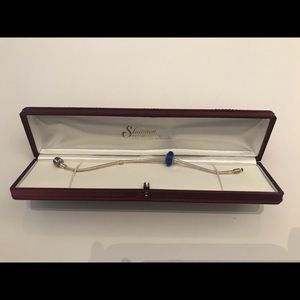 Pandora charm bracelet with blue charm